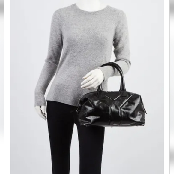 YSL Rive Gauche Authentic Small Patent Black Easy Y 2 Way Bag - Picture 12 of 13